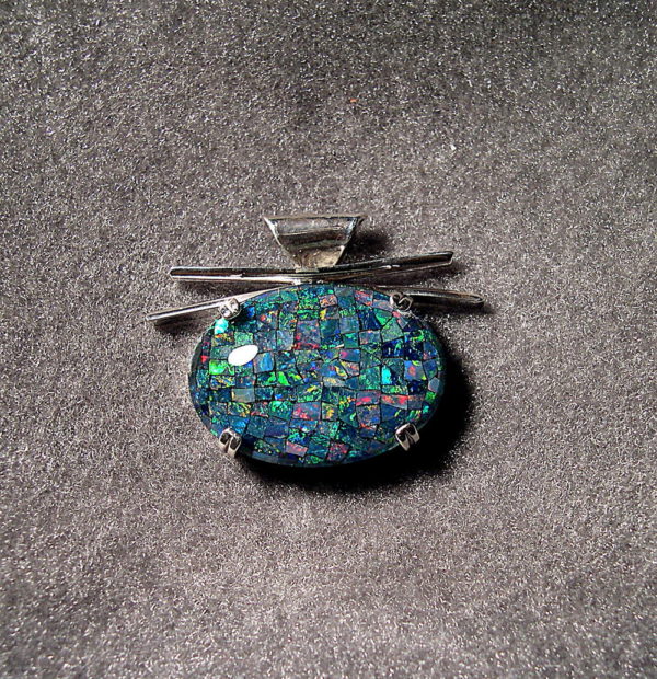 mosaic opal pendant OPCR-22